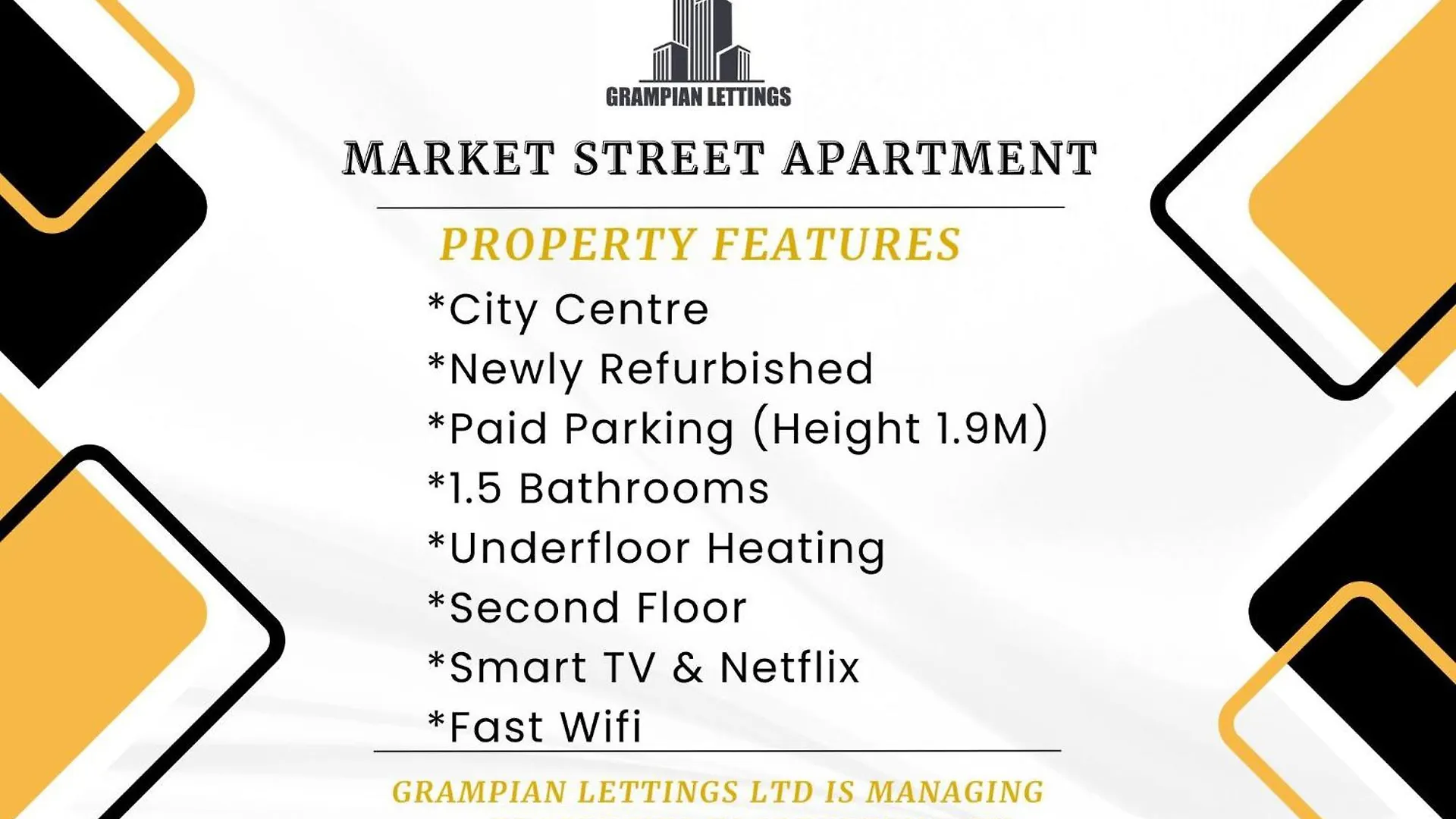 Market Street Apartments ✪ Grampian Lettings Ltd Aberdeen